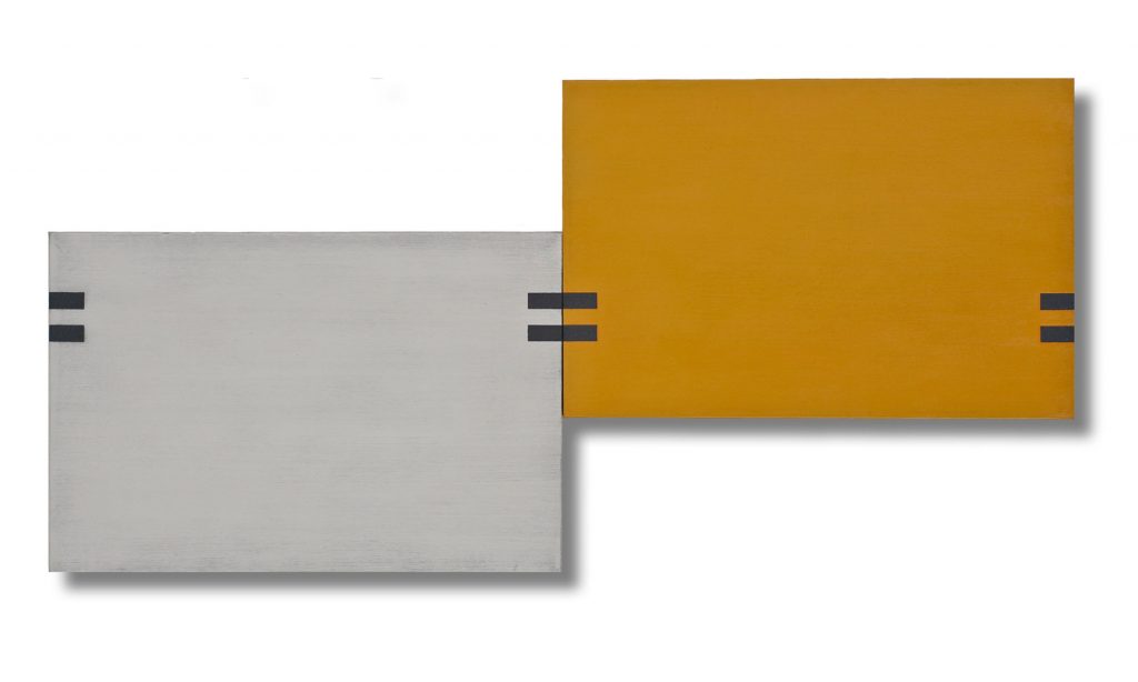 equal=c  2009 | 58x120cm, 2-tlg | Öl/Leinwand