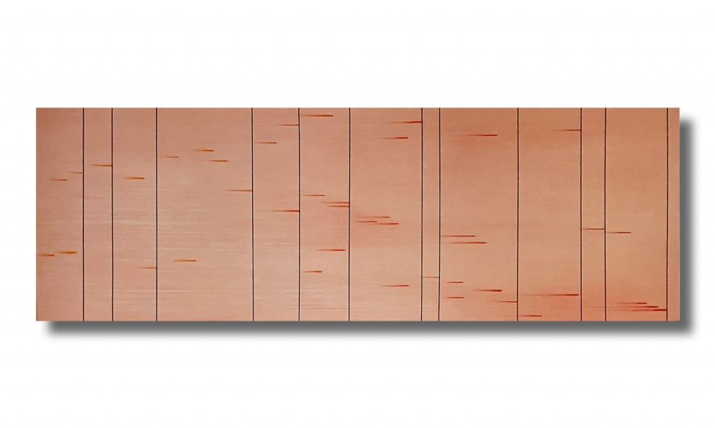 o. T. 2  2025 | 70x210 cm | Öl, Tape/Leinwand