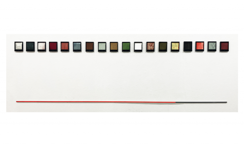 ...was bleibt  2025 | 60x200 cm, variabel | Mixed Media, variabel